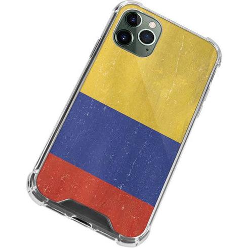 Colombia Flag Distressed iPhone 12 Pro Clear Case